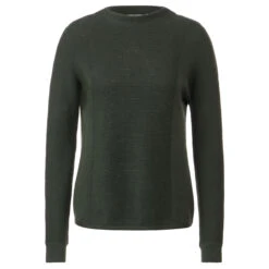 Cecil Damen Pullover Structure Mix Dolman Dynamic Khaki