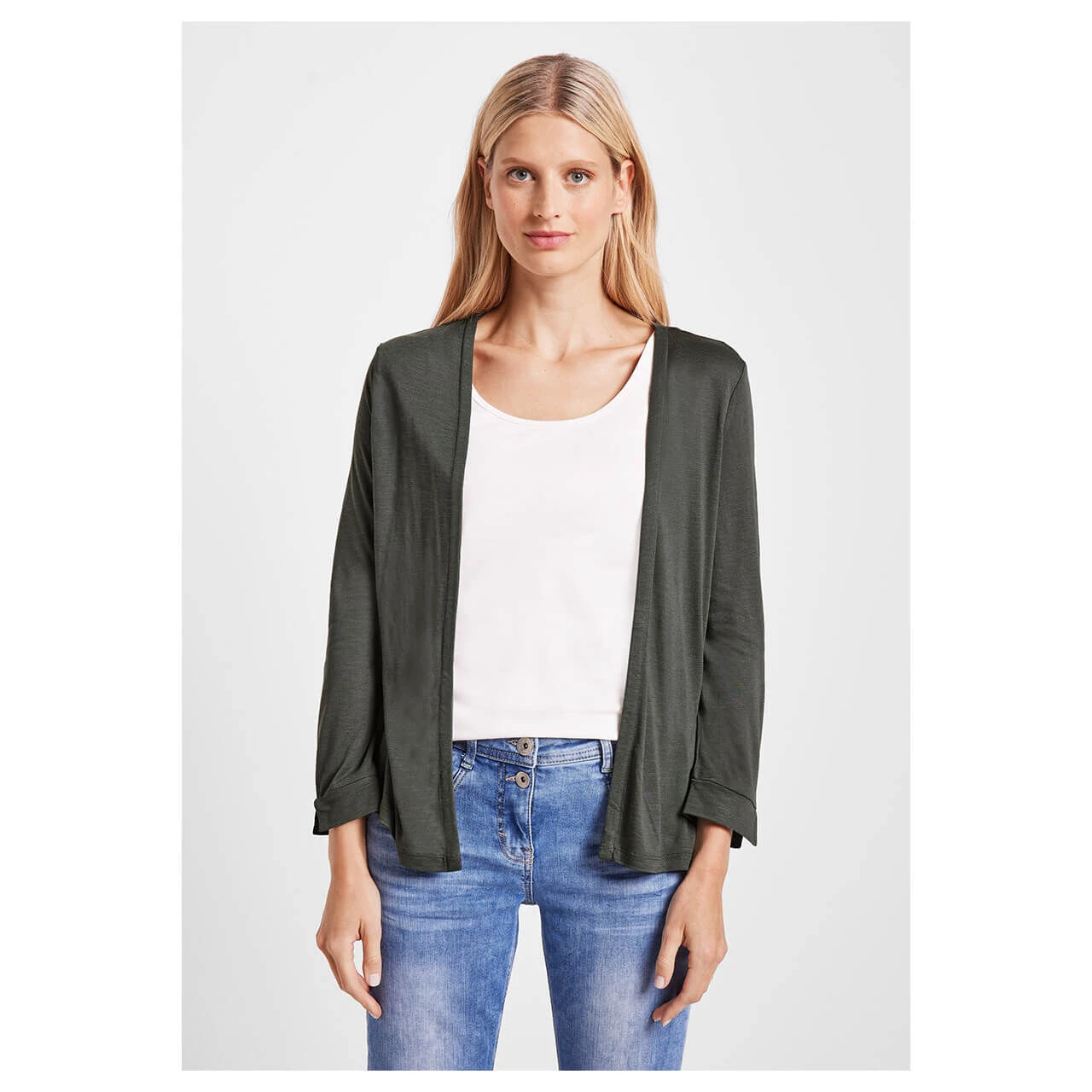 Cecil 3/4 Arm Shirtjacke Easy Khaki 2 Cecil 3/4 Arm Shirtjacke Easy Khaki – Bild 2
