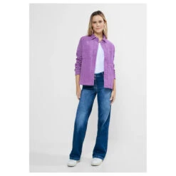 Cecil Damen Jacke Corduroy Overshirt Sporty Lilac -Modezauber Günstiges Geschäft cecil tos corduroy overshirt cordjacke violett 15565 model