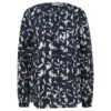 Comma Damen Langarm Bluse Dark Blue Print