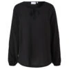 Comma Damen Langarm Bluse Black