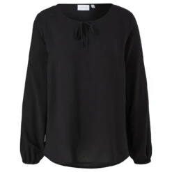 Comma Damen Langarm Bluse Black