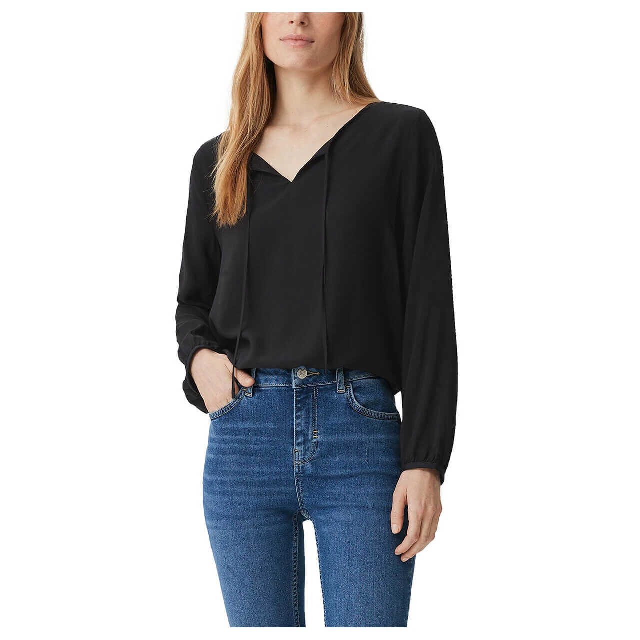 Comma Damen Langarm Bluse Black 2 Comma Damen Langarm Bluse Black – Bild 2
