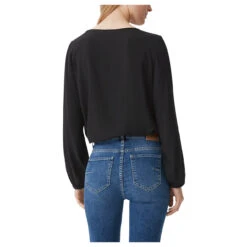 Comma Damen Langarm Bluse Black 6 Comma Damen Langarm Bluse Black -Modezauber Günstiges Geschäft comma bluse schwarz 9999 hinten