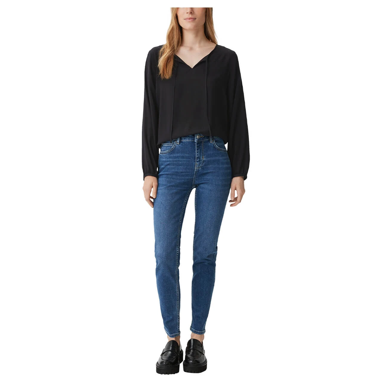 Comma Damen Langarm Bluse Black 4 Comma Damen Langarm Bluse Black – Bild 4