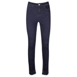 Comma Damen Ankle Skinny Jeans Deep Blue Open Hem
