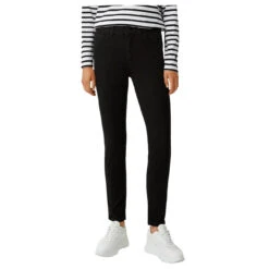 Comma Damen Skinny Jeans Black -Modezauber Günstiges Geschäft comma jeans schwarz 99z2 ansicht detail vorne