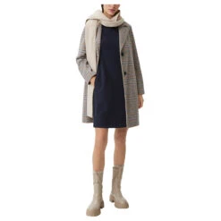 Comma Damen Kurzarm Kleid Blue 7 Comma Damen Kurzarm Kleid Blue -Modezauber Günstiges Geschäft comma kleid blau 5996 model vorne