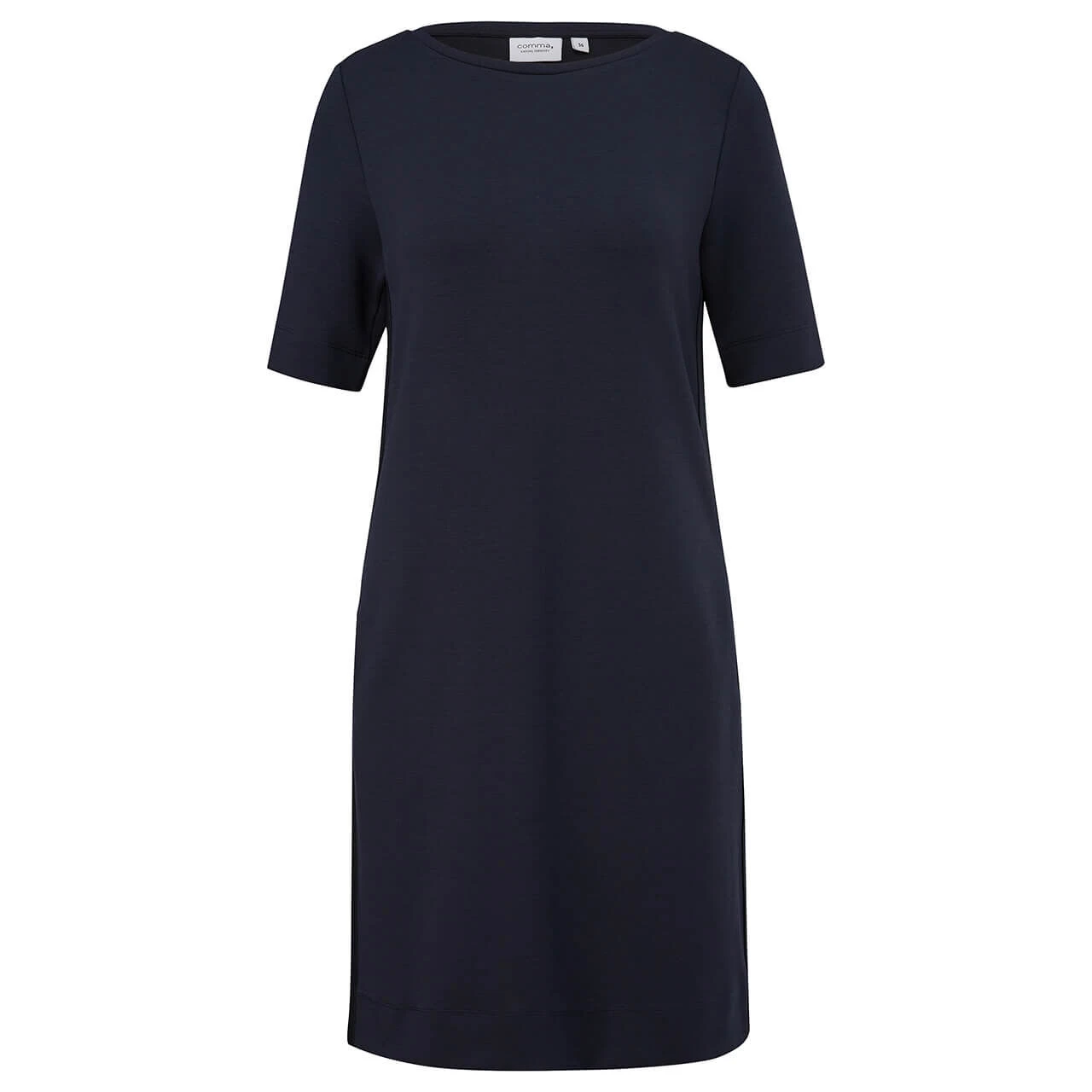 Comma Damen Kurzarm Kleid Blue 1 Comma Damen Kurzarm Kleid Blue