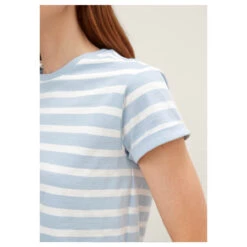 Comma Damen T-Shirt Light Blue Stripes 9 Comma Damen T-Shirt Light Blue Stripes -Modezauber Günstiges Geschäft comma shirt striped light blue 50g5 detail1