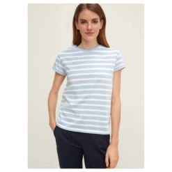 Comma Damen T-Shirt Light Blue Stripes 8 Comma Damen T-Shirt Light Blue Stripes -Modezauber Günstiges Geschäft comma shirt striped light blue 50g5 vorn1