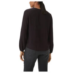 Comma Damen Langarm Bluse Soft Black 6 Comma Damen Langarm Bluse Soft Black -Modezauber Günstiges Geschäft comma t shirt schwarz 9999 model hinten