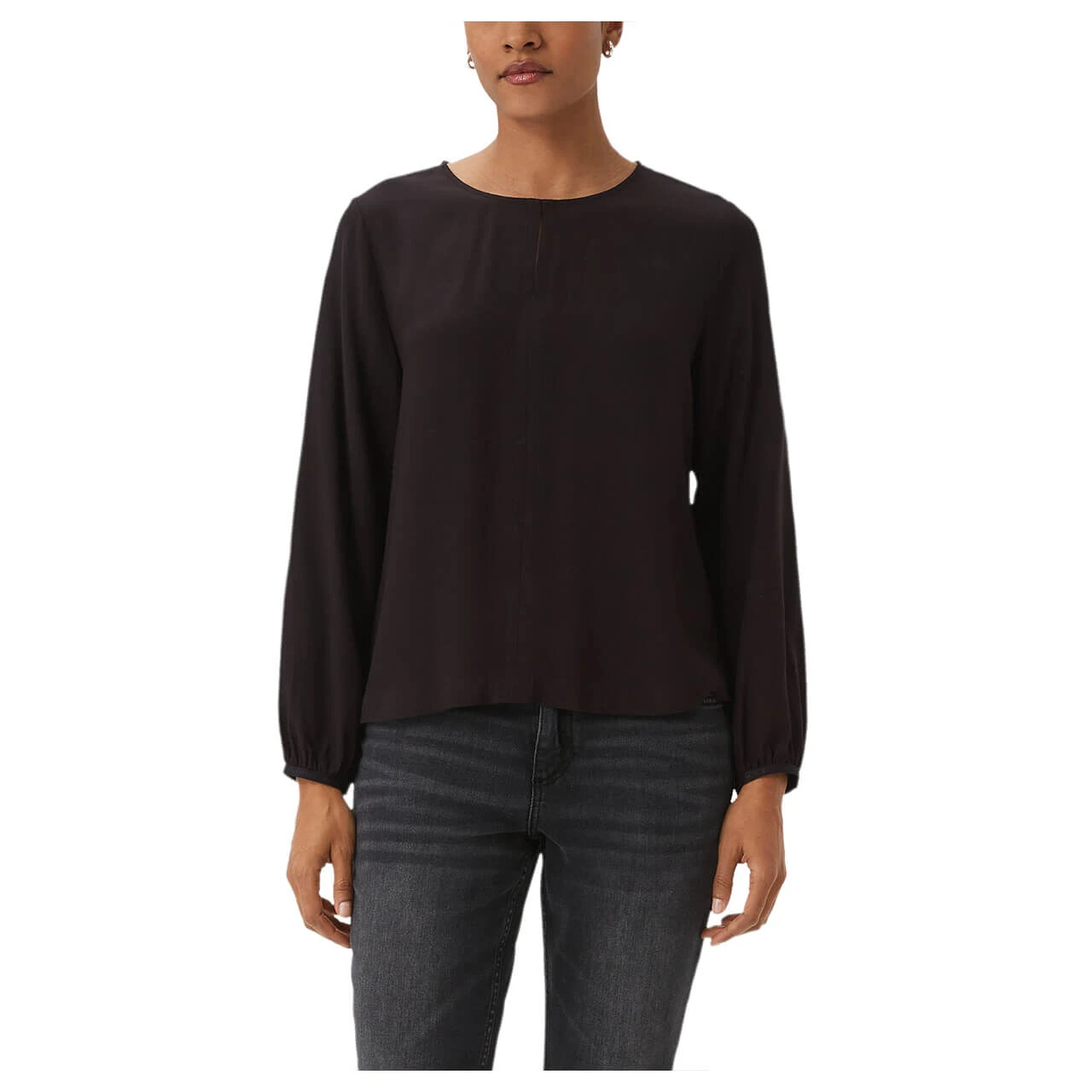 Comma Damen Langarm Bluse Soft Black 2 Comma Damen Langarm Bluse Soft Black – Bild 2