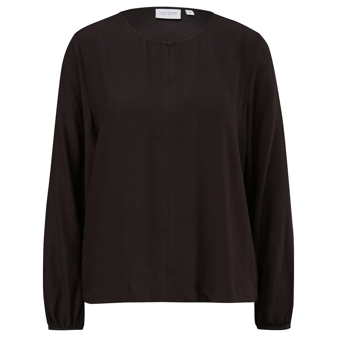 Comma Damen Langarm Bluse Soft Black 1 Comma Damen Langarm Bluse Soft Black