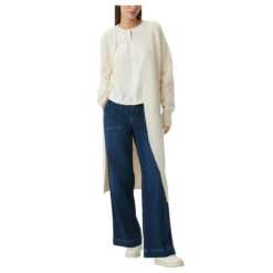 Comma Damen Langarm Bluse Off White Creme 7 Comma Damen Langarm Bluse Off White Creme -Modezauber Günstiges Geschäft comma t shirt weiss 0120 model