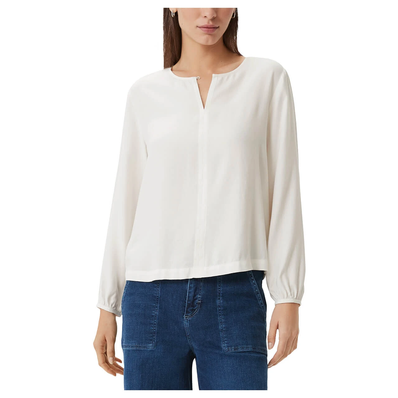 Comma Damen Langarm Bluse Off White Creme 2 Comma Damen Langarm Bluse Off White Creme – Bild 2