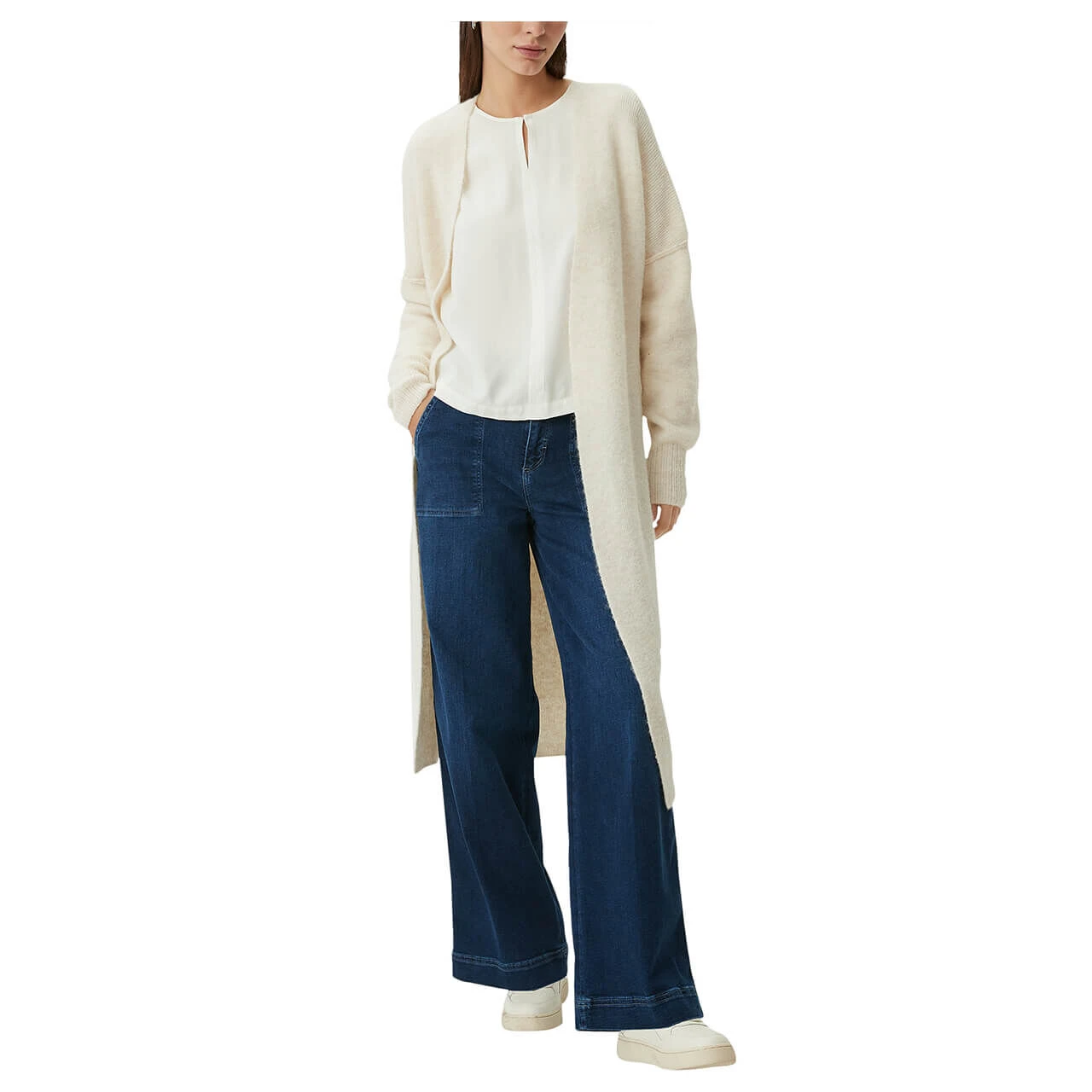 Comma Damen Langarm Bluse Off White Creme 4 Comma Damen Langarm Bluse Off White Creme – Bild 4