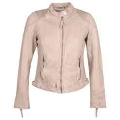 Gipsy (by Mauritius) Damen Lederjacke Aneta Light Beige