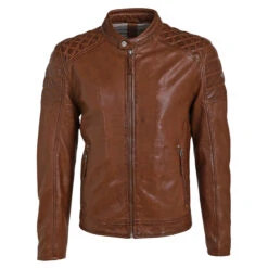 Gipsy (by Mauritius) Herren Lederjacke Donnie Dark Cognac
