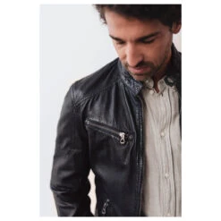 Gipsy (by Mauritius) Herren Lederjacke Marc Navy Black 8 Gipsy (by Mauritius) Herren Lederjacke Marc Navy Black -Modezauber Günstiges Geschäft gipsy men jacke bikerjacke marc navy black ansicht oben