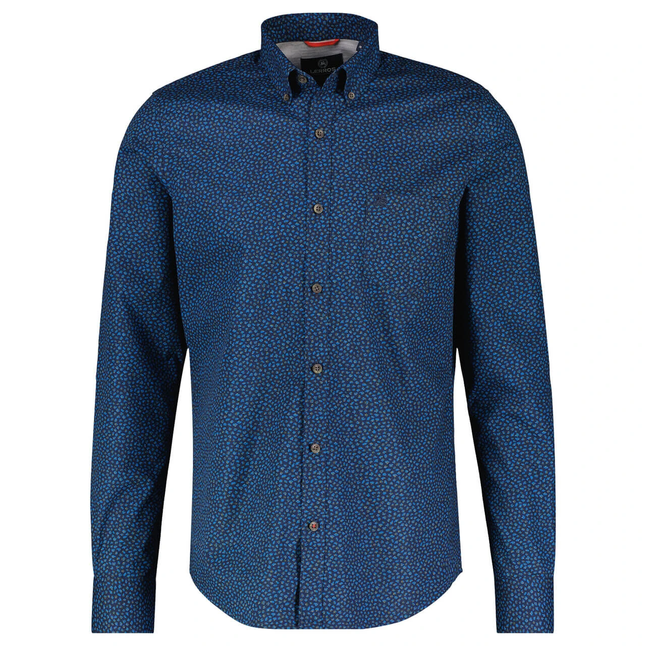 Lerros Herren Langarm Hemd Navy Painted Dots 1 Lerros Herren Langarm Hemd Navy Painted Dots