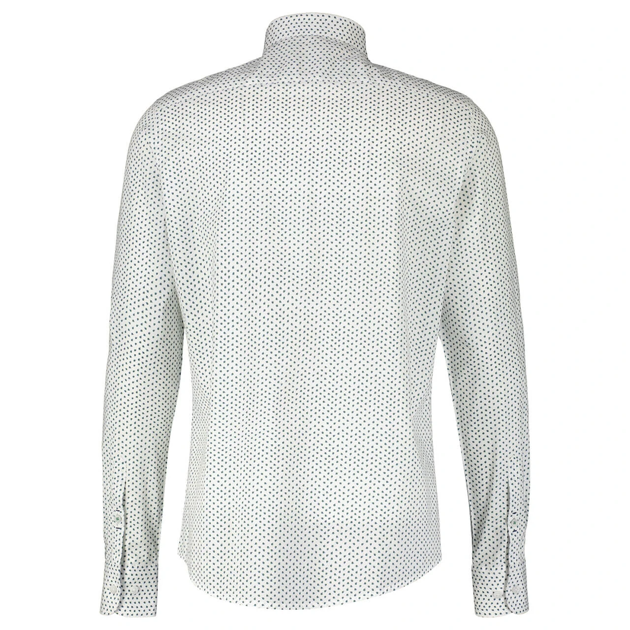 Lerros Herren Langarm Hemd White Green Dots 2 Lerros Herren Langarm Hemd White Green Dots – Bild 2