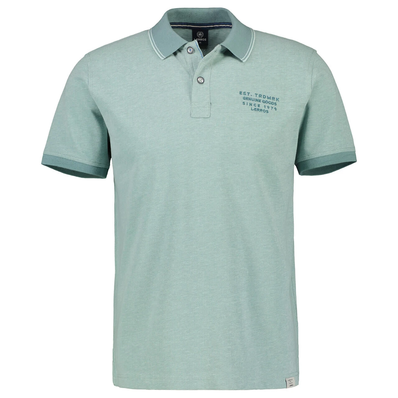 Lerros Herren Piqué Poloshirt Turquoise Green Stitch 1 Lerros Herren Piqué Poloshirt Turquoise Green Stitch