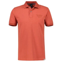 Lerros Herren Piqué Poloshirt Deep Coral Red Stitch