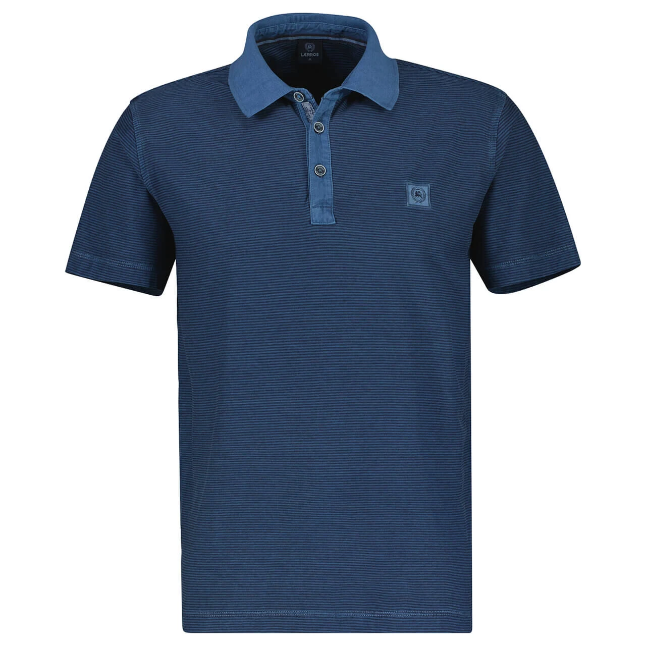 Lerros Herren Poloshirt Storm Blue Stripes 1 Lerros Herren Poloshirt Storm Blue Stripes