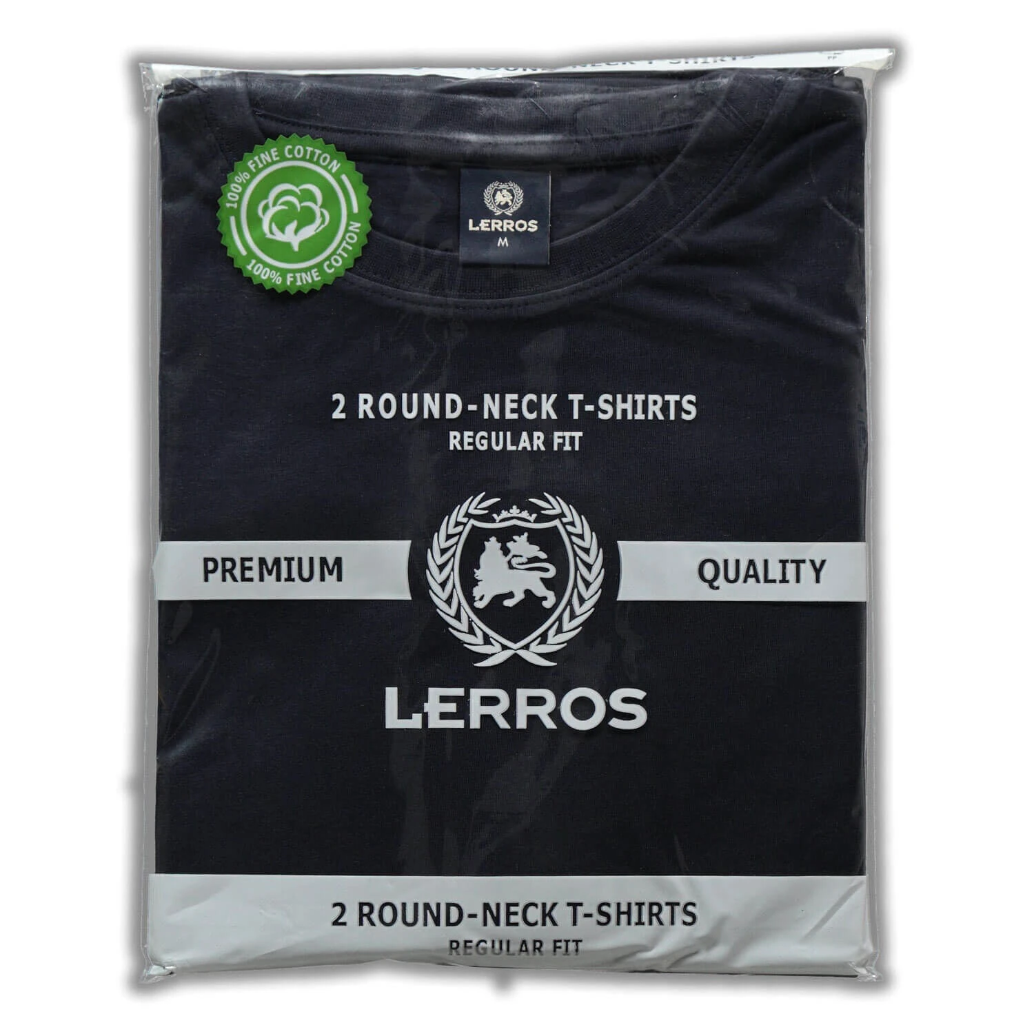 Lerros Herren T-Shirts Round Neck Marine Blue 3 Lerros Herren T-Shirts Round Neck Marine Blue – Bild 3