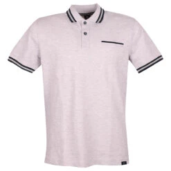 Lerros Herren Piqué Poloshirt Vintage Light Grey