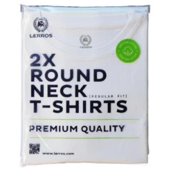 Lerros Herren T-Shirts Round Neck White -Modezauber Günstiges Geschäft lerros serafino 1 2 arm t shirt weiss 100 detail