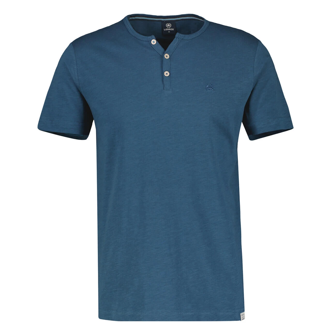 Lerros Herren T-Shirt Serafino Storm Blue 1 Lerros Herren T-Shirt Serafino Storm Blue