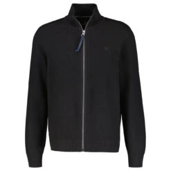 Lerros Herren Troyer Strickjacke Black