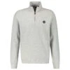 Lerros Herren Troyer Sweatshirt Fog White Melange