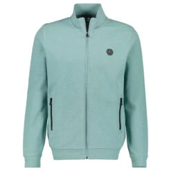 Lerros Herren Sweatjacke Troyer Turquoise Green