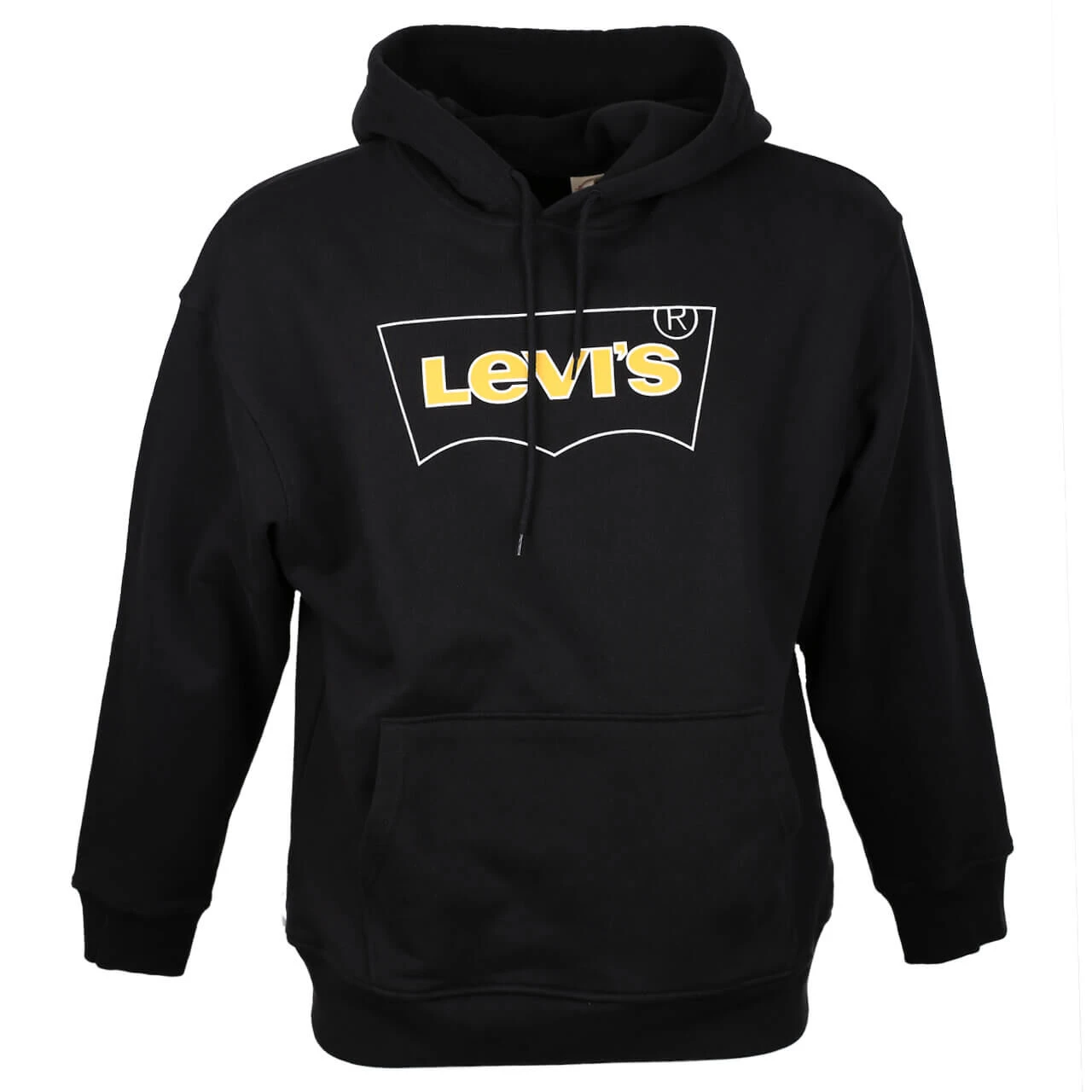Levis Levi's® Herren Logo Hoodie Sweatshirt Black Yellow Print 1 Levis Levi's® Herren Logo Hoodie Sweatshirt Black Yellow Print