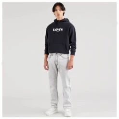 Levis Levi's® Herren Logo Hoodie Sweatshirt Mineral Black -Modezauber Günstiges Geschäft levis pullover schwarz ansicht mann frontal