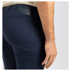 MAC Arne Baumwollhose Nautic Blue Structure 13 MAC Arne Baumwollhose Nautic Blue Structure -Modezauber Günstiges Geschäft mac jeans arne blau 196 model detail hinten