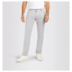 MAC Arne Baumwollhose Light Aluminium Structure 10 MAC Arne Baumwollhose Light Aluminium Structure -Modezauber Günstiges Geschäft mac jeans arne grau 033 model vorne
