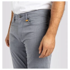 MAC Arne Baumwollhose Rubber Structure -Modezauber Günstiges Geschäft mac jeans arne grau 084 model detail