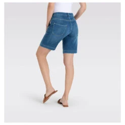 MAC Jogn Short Baumwoll Bermuda Mid Blue Cool Washed 14 MAC Jogn Short Baumwoll Bermuda Mid Blue Cool Washed -Modezauber Günstiges Geschäft mac jeans jog n short blau d507 model hinten