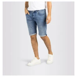 MAC Jogn Jeans Bermuda Light Authentic Blue -Modezauber Günstiges Geschäft mac jeans jogn bermuda blau h233 model