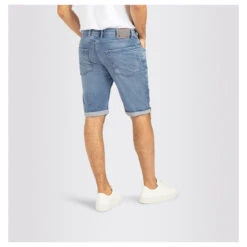 MAC Jogn Jeans Bermuda Light Authentic Blue -Modezauber Günstiges Geschäft mac jeans jogn bermuda blau h233 model hinten