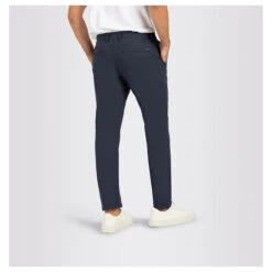 MAC Lennox Chinohose Nautic Blue Pattern -Modezauber Günstiges Geschäft mac jeans lennox blau 196 model hinten 28129