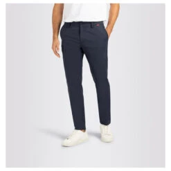 MAC Lennox Chinohose Nautic Blue Pattern -Modezauber Günstiges Geschäft mac jeans lennox blau 196 model vorne 28129