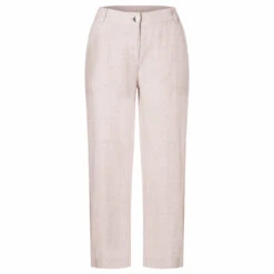 MAC Nora Cropped 7/8 Leinenhose Fog Grey Melange 6 MAC Nora Cropped 7/8 Leinenhose Fog Grey Melange -Modezauber Günstiges Geschäft mac jeans nora cropped beige 032m ansicht vorne