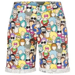 MAC Shorty Baumwollhose People Print Summer 10 MAC Shorty Baumwollhose People Print Summer -Modezauber Günstiges Geschäft mac jeans shorty summer clean people print 972b ansicht vorne