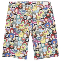 MAC Shorty Baumwollhose People Print Summer 11 MAC Shorty Baumwollhose People Print Summer -Modezauber Günstiges Geschäft mac jeans shorty summer clean people print 972b hinten
