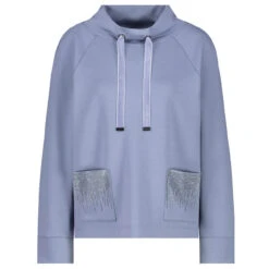 Monari Damen Sweatshirt Smoky Blue Glitter